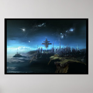 Pôster Cidade Nas Nuvens