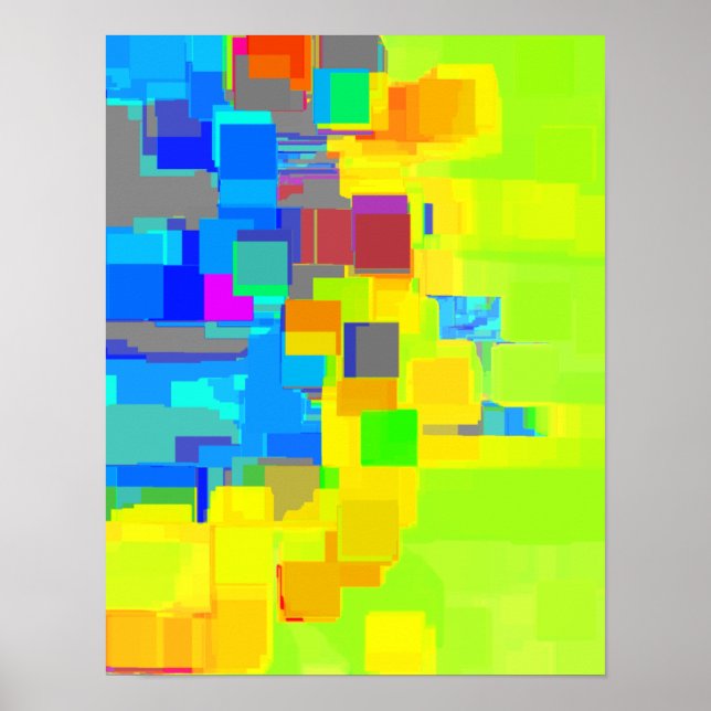 Poster "Cidade no Céu" Arte Geométrica (Frente)