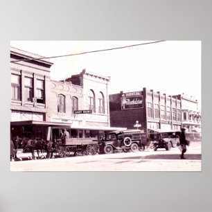 Poster Cidade Oklahoma de Ponca cerca de 1930
