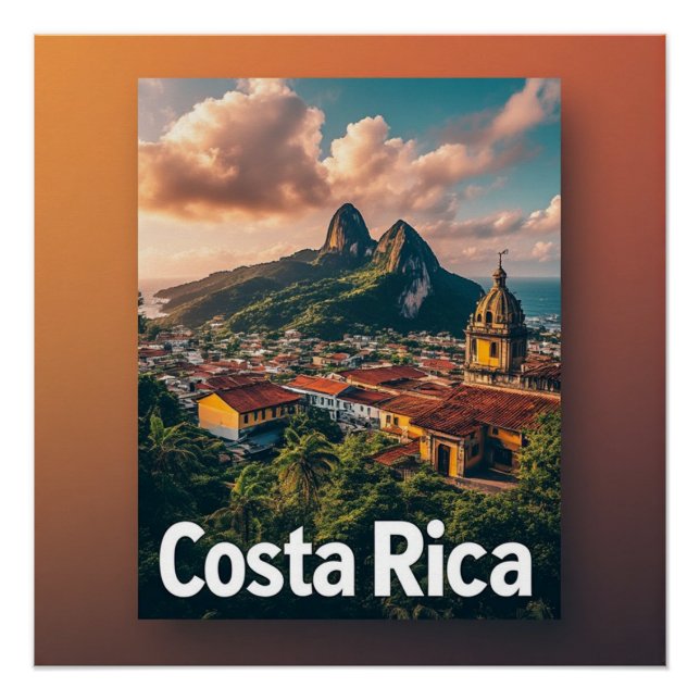 Pôster 🌴 Cidade Praiana Tropical da Costa Rica para Aman (Frente)
