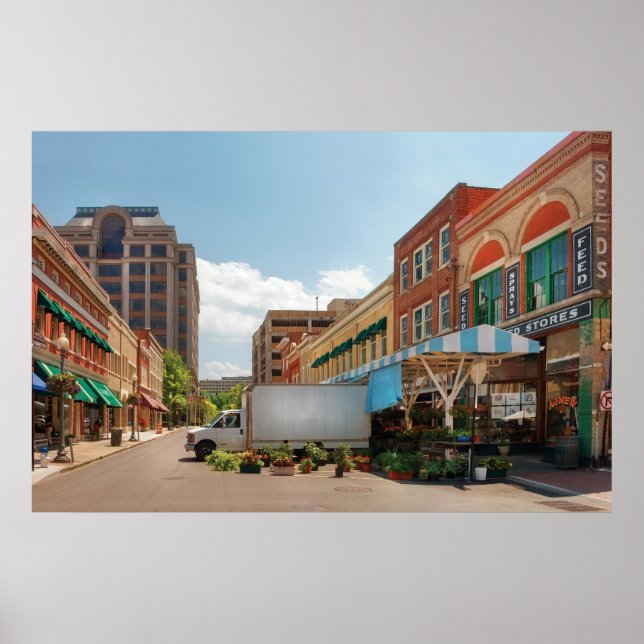 Pôster Cidade - Roanoke, VA - Mercado da Cidade (Frente)