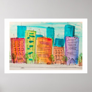 Poster Cidade Sunlit