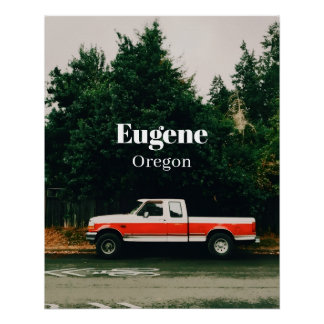 Pôster Cidade universitária de Eugene - Oregon