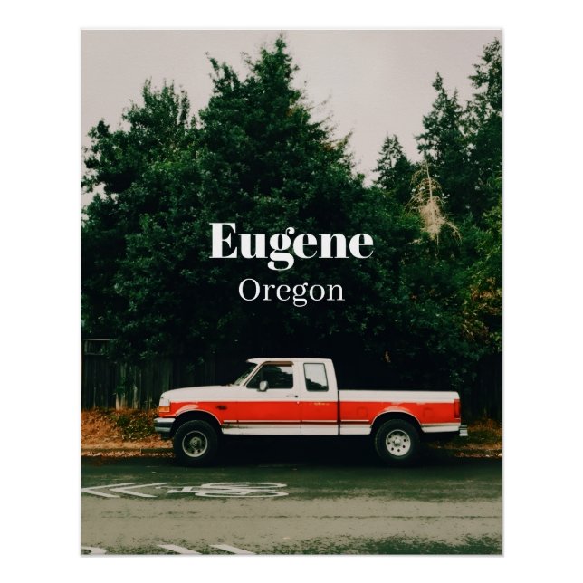 Pôster Cidade universitária de Eugene - Oregon (Frente)