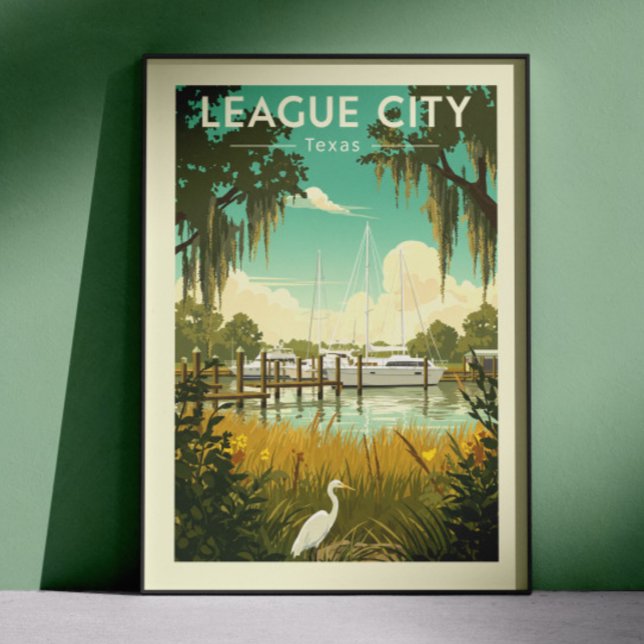 Poster Cidade Vintage League Texas (Criador carregado)