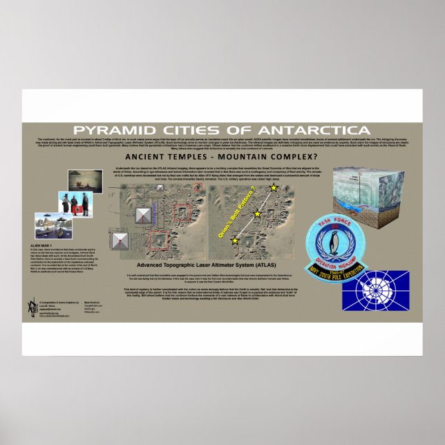 Poster Cidades da Pirâmide Antártica 3 (Frente)
