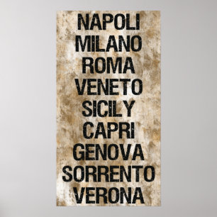 Pôster Cidades de Italia