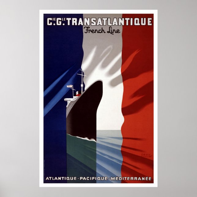 Pôster Cie Gle Transatlantique - Linha Francesa (Frente)