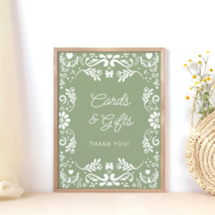 Poster Cielito Lindo Chás de fraldas mexicanos Cartões e 