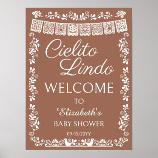 Poster Cielito Lindo Chuveiro de Bebê Boas-Vindas Terraco