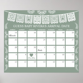 Poster Cielito Lindo Guess the due Date calendar