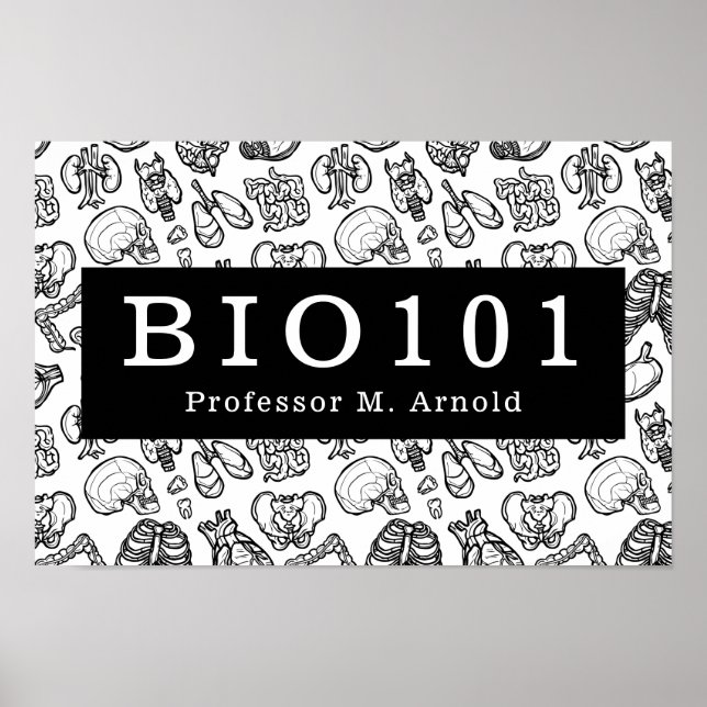 Poster Ciência da Anatomia em Biologia - Sinal de Profess (Frente)