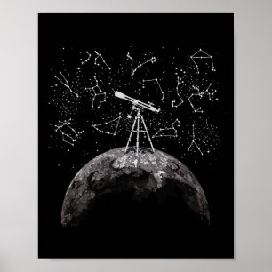 Poster Ciência da Lua - Professor de Astronomia, Astrofís