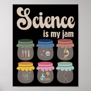 Poster Ciência É Meu Jam Professor Stem Estudante Educaçã