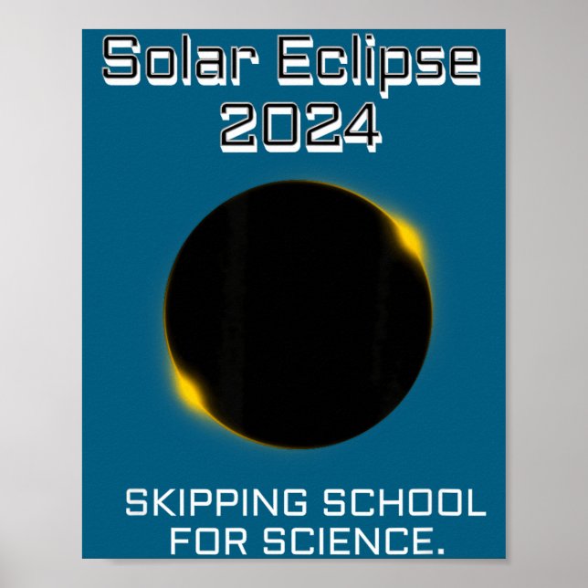 Poster Ciência engraçada da escola que pula eclipse solar (Frente)