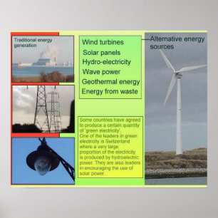 Pôster Ciência, fontes de energia alternativas