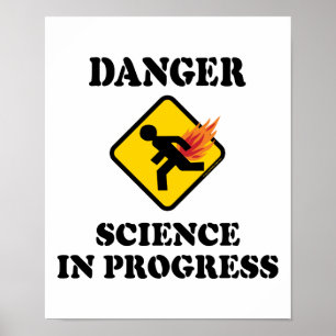 Poster Ciência Perigosa em Andamento - Humor de Peido Fla