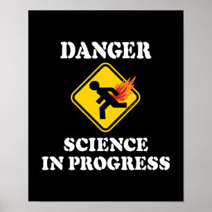 Poster Ciência Perigosa em Andamento - Humor de Peido Fla