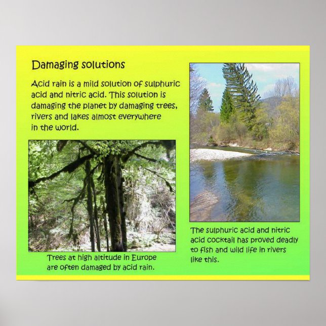 Pôster Ciência, Química, Soluções, Ambiente (Frente)