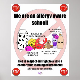 Poster ciente da escola da alergia