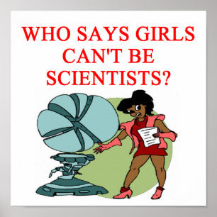 Pôster cientista da menina