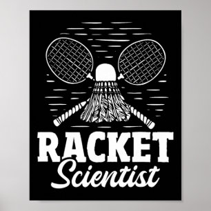 Poster Cientista em Racket - Atleta do Jogador de Badmint