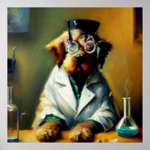 Poster Cientista Louco de Cão