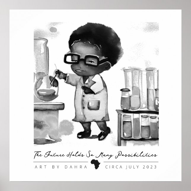 Poster Cientista negro (Frente)