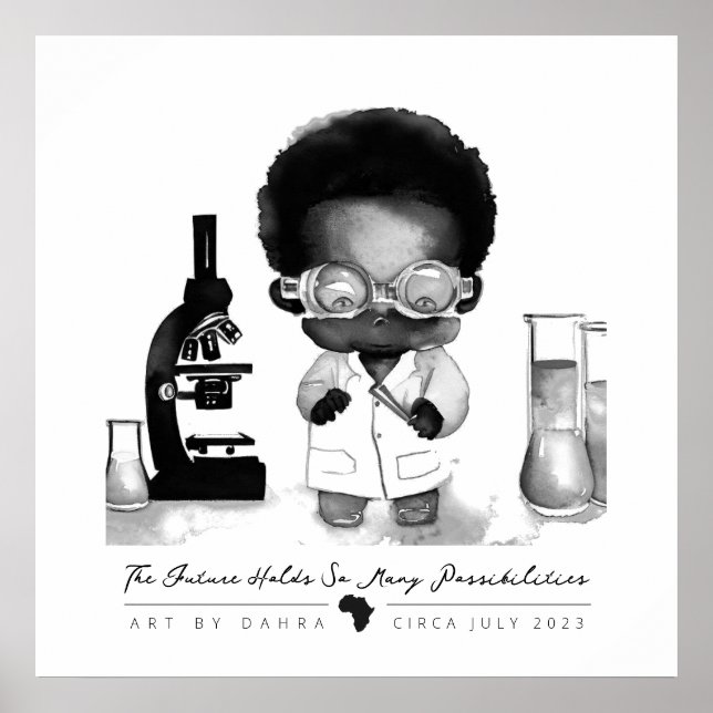 Poster Cientista negro (Frente)