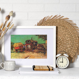 Pôster Ciganos com caravanas por Vincent van Gogh