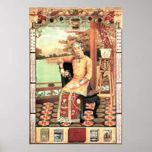 Poster Cigarro Britânico Americano Cigarro Antigo Chinê