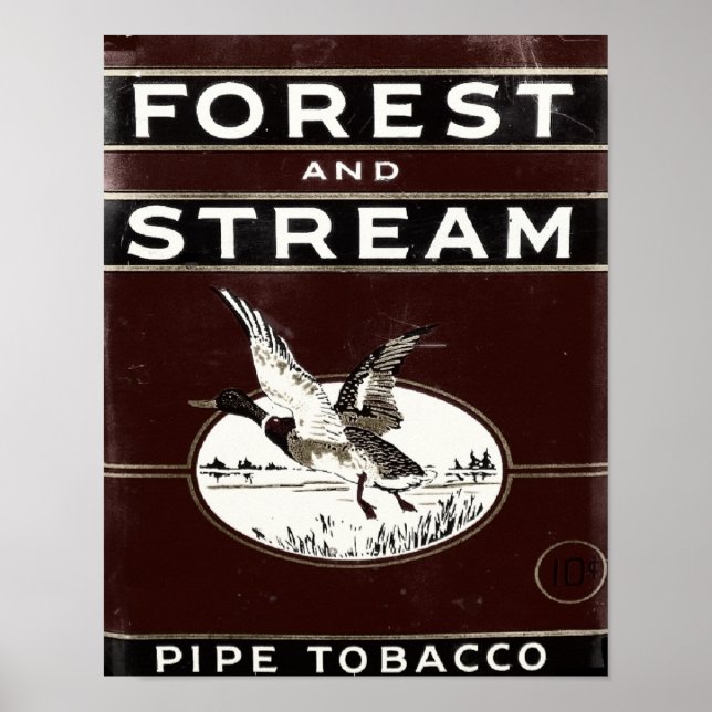 Poster Cigarro "Stream" e "Forest Pipe" (Frente)