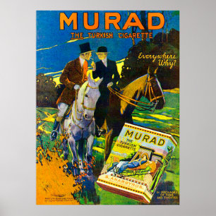 Poster Cigarros 1910 de Murad o cigarro turco