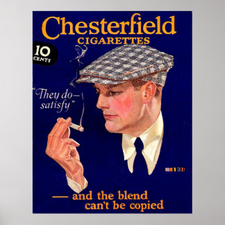 Poster Cigarros Chesterfield Incríveis Comerciais Vintage