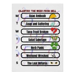 Pôster Cilantro - A Semana do Inferno Engraçado Anti-Cila