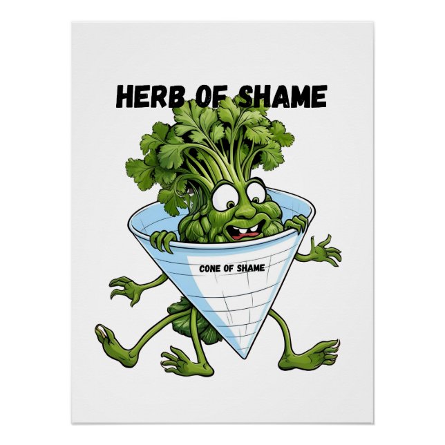 Pôster Cilantro - Herbo da Vergonha Engraçado (Frente)