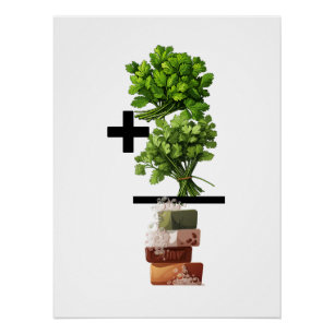 Pôster Cilantro Math - Engraçado Anti-Cilantro