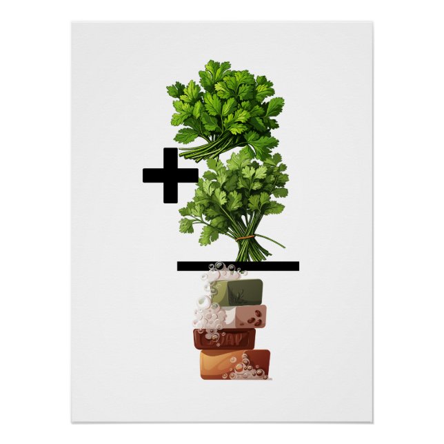 Pôster Cilantro Math - Engraçado Anti-Cilantro (Frente)