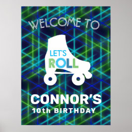 Poster Cilindro de Meninos Curso de Pé de Aniversário Pos