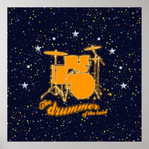 Poster cilindros & céu nocturno estrelado