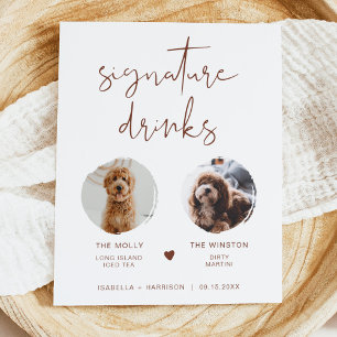 Poster CINAMOMO Boho Ferrugem 2 Foto Pet Bebida Signature
