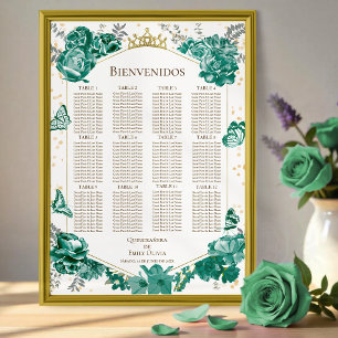 Poster Cinceanera spanish Sign Butterflys