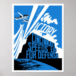 Pôster Cincinnati Acelera A Defesa — WW2