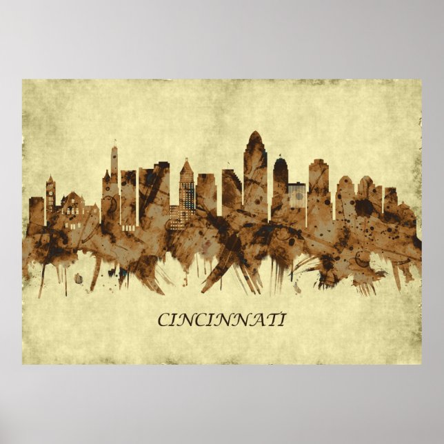 Poster Cincinnati Ohio Cityscape (Frente)