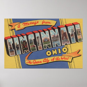 Pôster Cincinnati, Ohio - grandes cenas 2 da letra