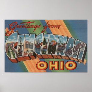 Pôster Cincinnati, Ohio - grandes cenas da letra