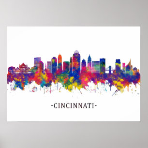 Poster Cincinnati Ohio Skyline