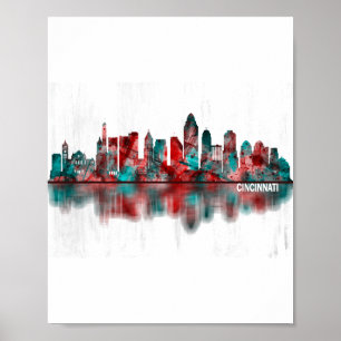 Poster Cincinnati Ohio Skyline