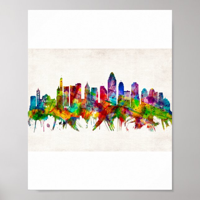 Poster Cincinnati Ohio Skyline (Frente)