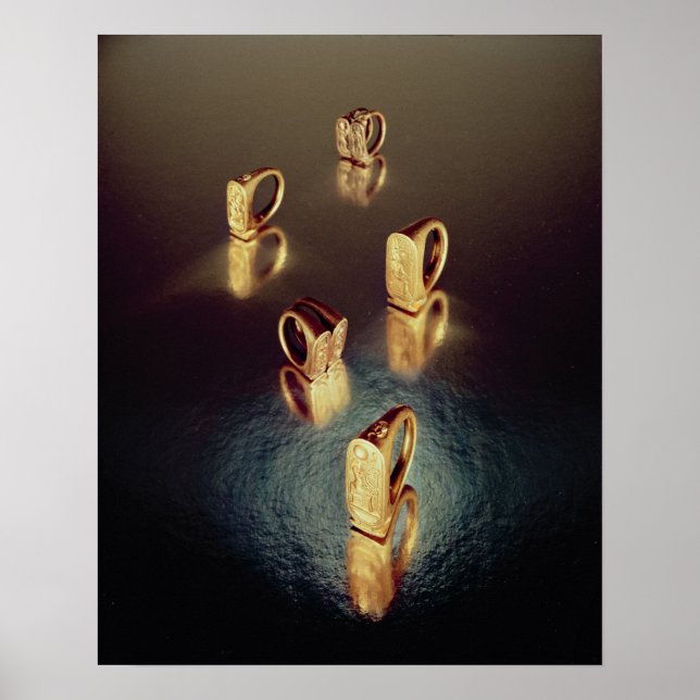 Pôster Cinco anéis do Tutankhamun (Frente)